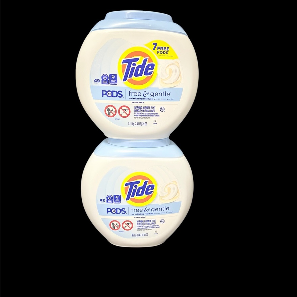 Tide Free & Gentle Pods - Blue and White 2x 42